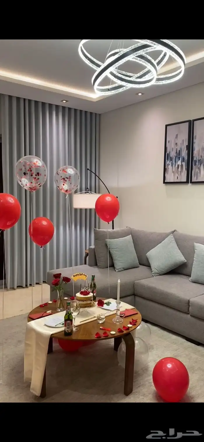 تنسيق ذكرى زواج   غرف عرسان في برج داماك 7