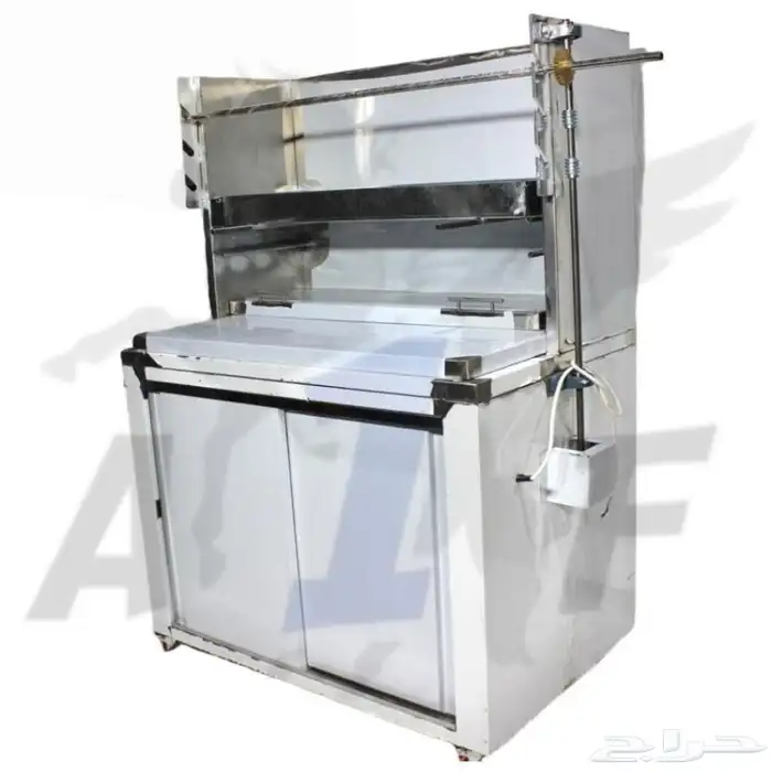 معدات مطعم شاورما مكائن الشاورما فحم مكينة ستانلس استيل 3