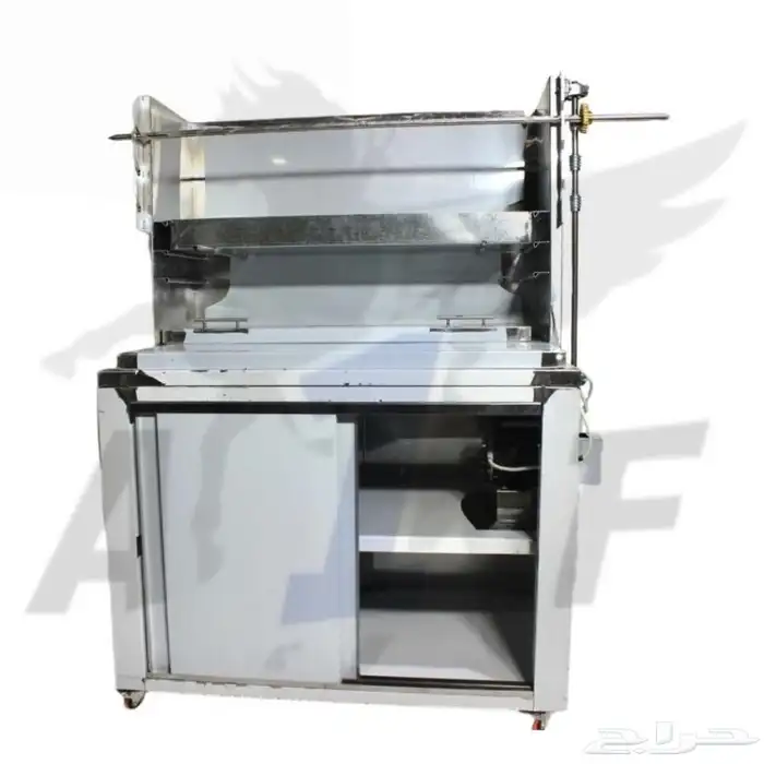 معدات مطعم شاورما مكائن الشاورما فحم مكينة ستانلس استيل 4