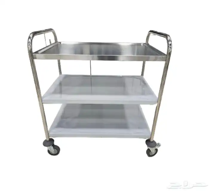 عربة خدمه عربة استيل طاولات ستيل عربه ستيل اعمال ستانلس ستيل 0