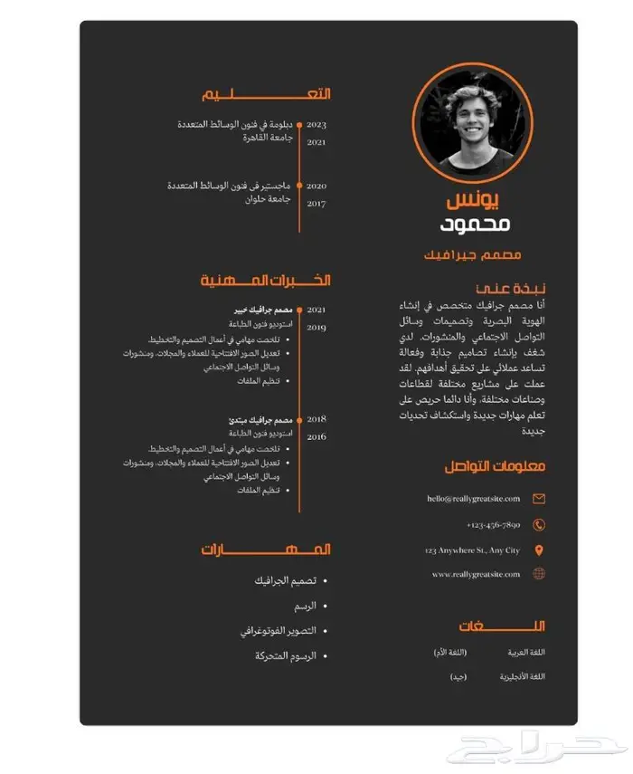 سيرة ذاتية ثنائية اللغة متوافقة ATS 7