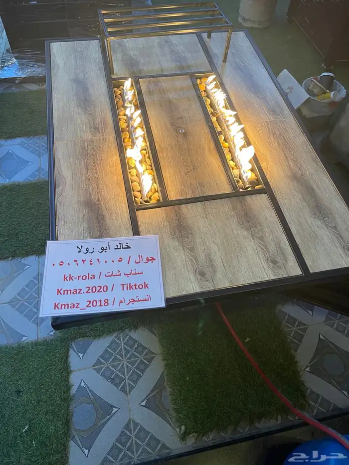 طاولات تدفئه ومناقل تعمل على الحطب والغاز للحدائق 16