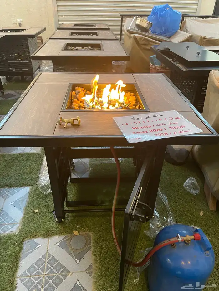 طاولات تدفئه ومناقل تعمل على الحطب والغاز للحدائق 19