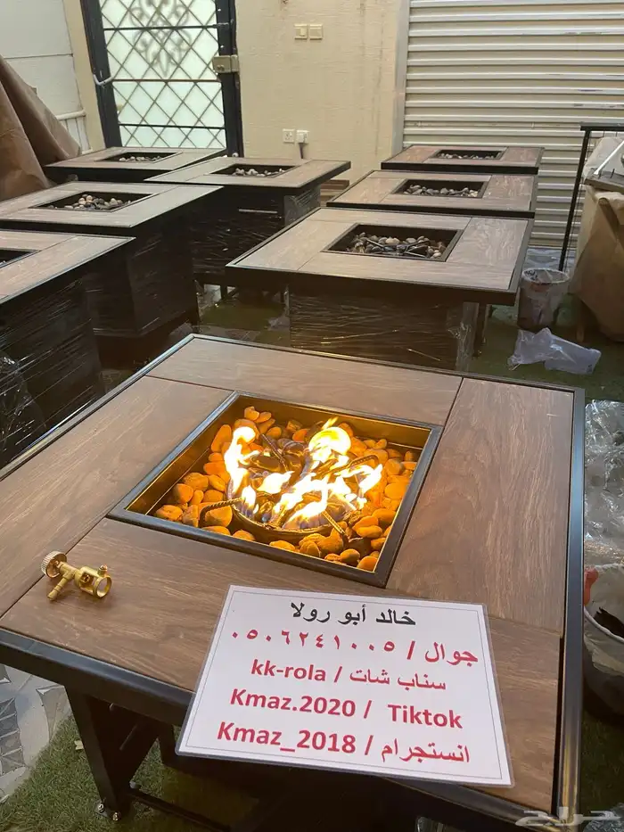 طاولات تدفئه ومناقل تعمل على الحطب والغاز للحدائق 22