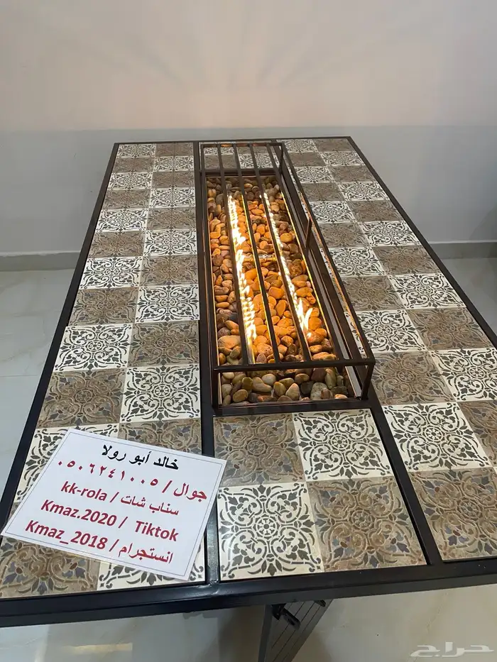 طاولات تدفئه ومناقل تعمل على الحطب والغاز للحدائق 26