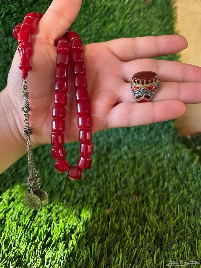 مسباح مسكي الماني سبحه فضه خواتم سبح احجار كريمة أكسوارا 1