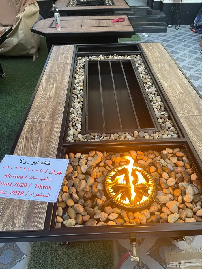 طاولات تدفئه ومناقل تعمل على الحطب والغاز للحدائق 6