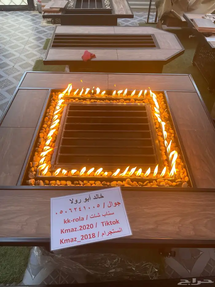 طاولات تدفئه ومناقل تعمل على الحطب والغاز للحدائق 1