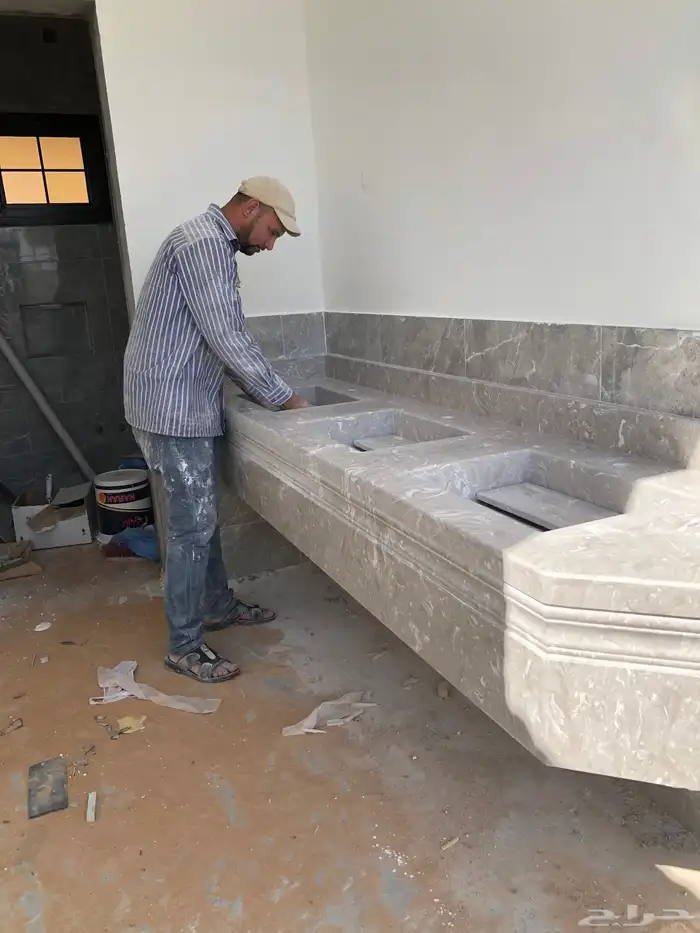 مغاسل رخام طبيعي وصناعة ومطبخ وطولات الانجاز 3ايام 22
