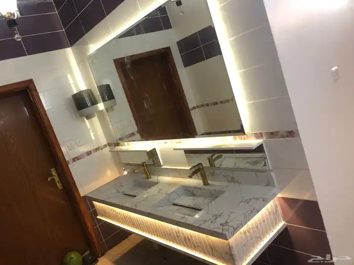 مغاسل رخام طبيعي وصناعة ومطبخ وطولات الانجاز 3ايام 9