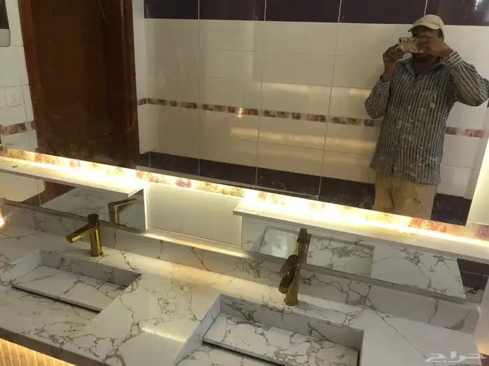 مغاسل رخام طبيعي وصناعة ومطبخ وطولات الانجاز 3ايام 10