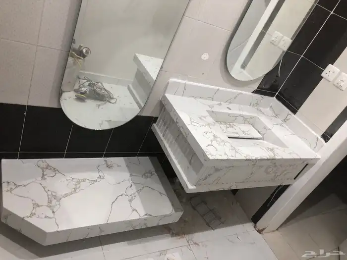 مغاسل رخام طبيعي وصناعة ومطبخ وطولات الانجاز 3ايام 4