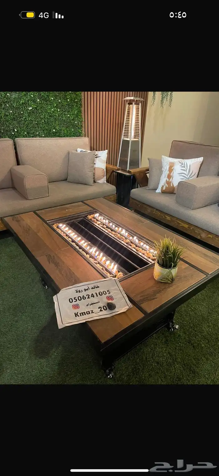 طاولات تدفئه ومناقل تعمل على الحطب والغاز للحدائق 32