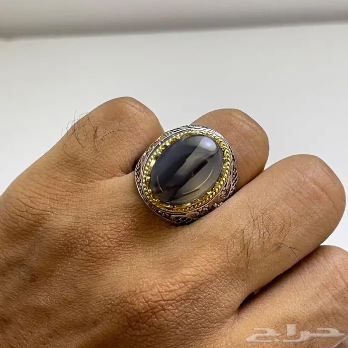 خاتم فضة بحجر عقيق مميز 3