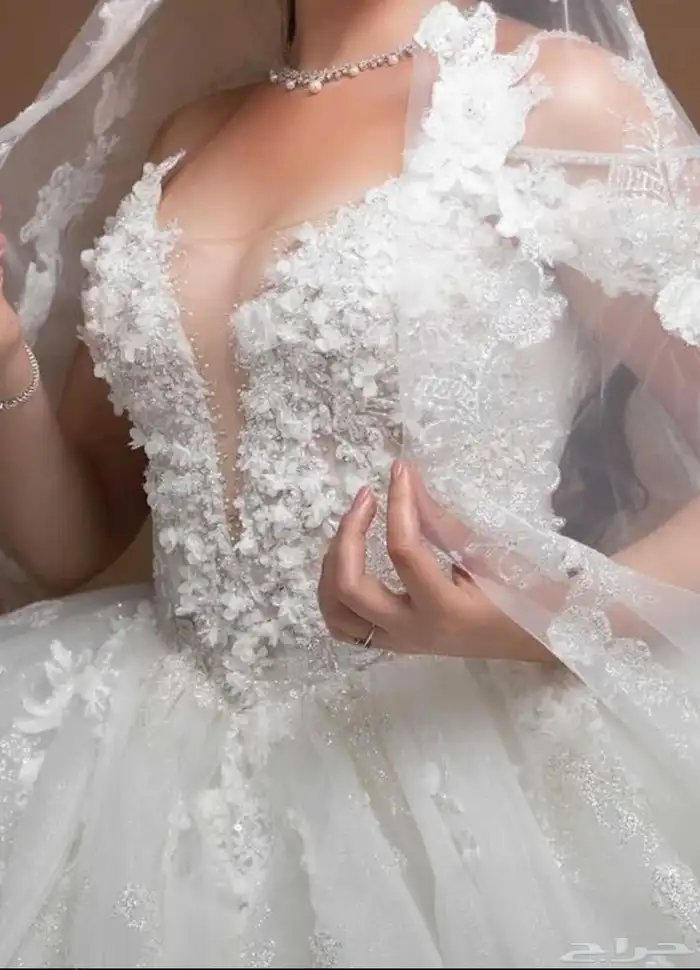 فستان زفاف مستعمل مره وحده لمده اربع ساعات من رهيد 5