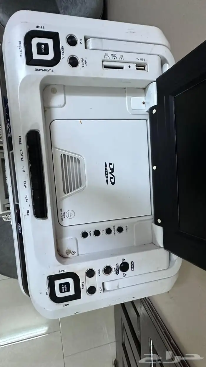 مشغل اقراص دي في دي مع مسجل مع الشاشة 13