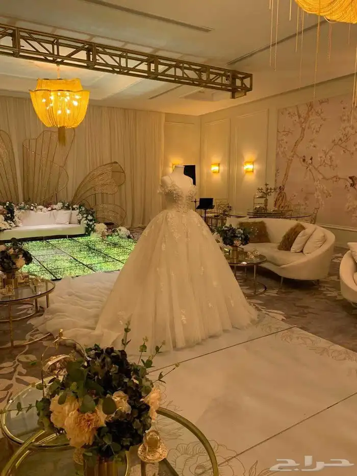 فستان زفاف مستعمل مره وحده لمده اربع ساعات من رهيد 1