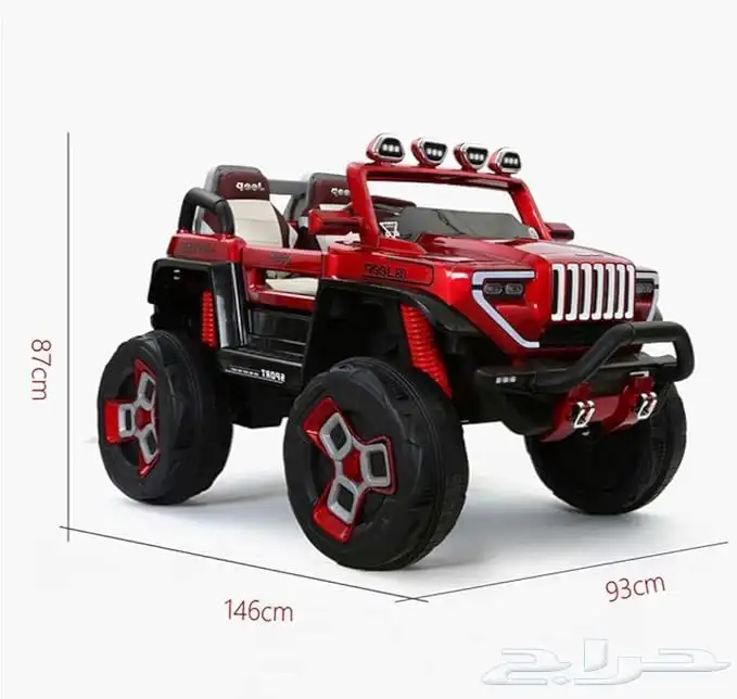 سيارة الوحش الكهربائية للأطفال بالحجم الكبير وبمقعدين 12V 2