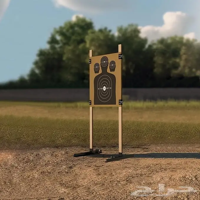 هدف رماية ورقية وقاعدة حديد 3