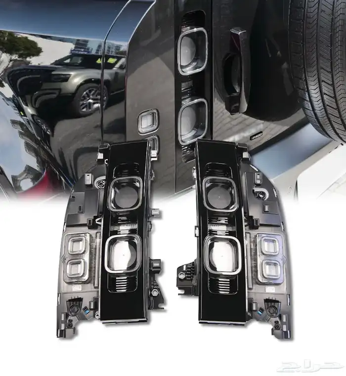 لحية أمامية ديفندر 110-90 رفارف دعاسات وطايات اسود غطا سبير 45