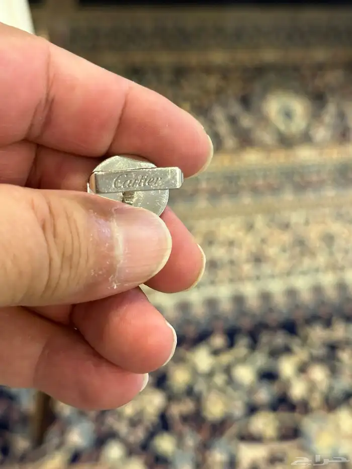 كبك كارتيه فضه خالص مالكيت طلاء بالبلاديوم 4