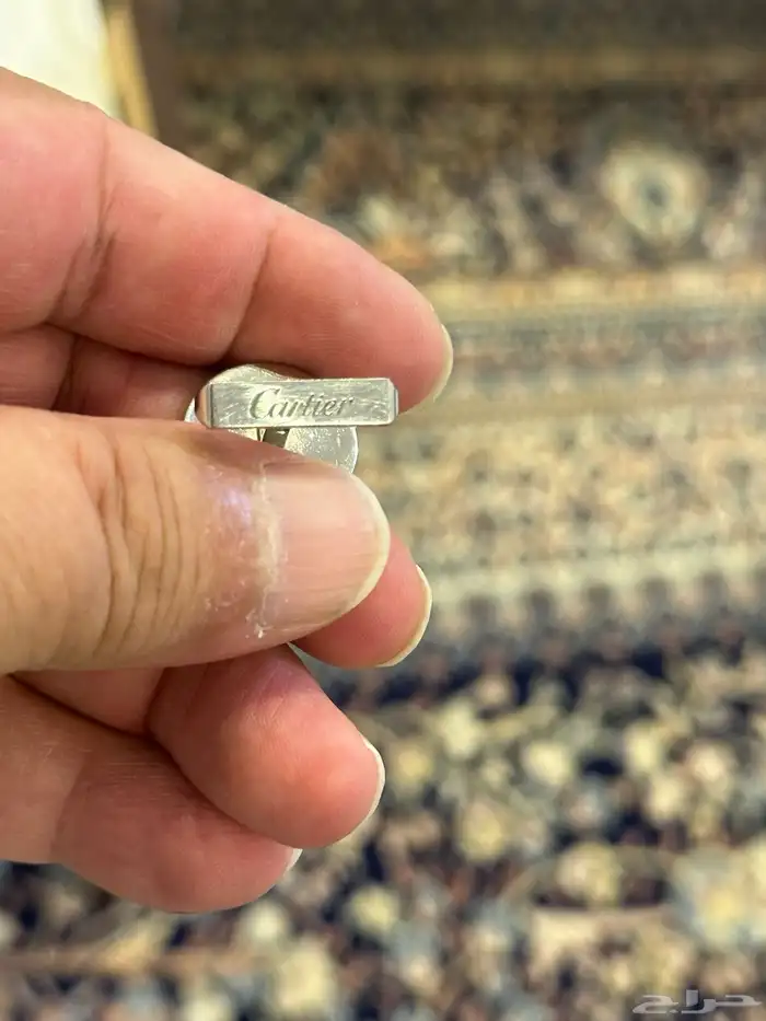 كبك كارتيه فضه خالص مالكيت طلاء بالبلاديوم 5