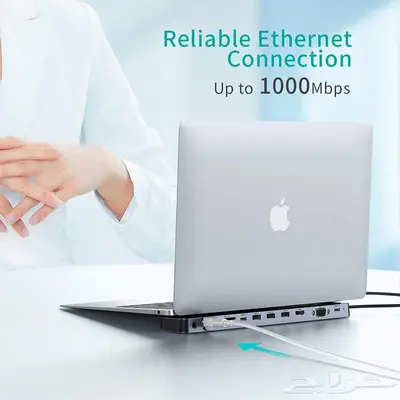 وصلة USB-C متعددة 9 منافذ HDMI USB شحن شبكة ماك ولابتوب 5
