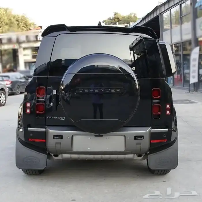 لحية أمامية ديفندر 110-90 رفارف دعاسات وطايات اسود غطا سبير 3