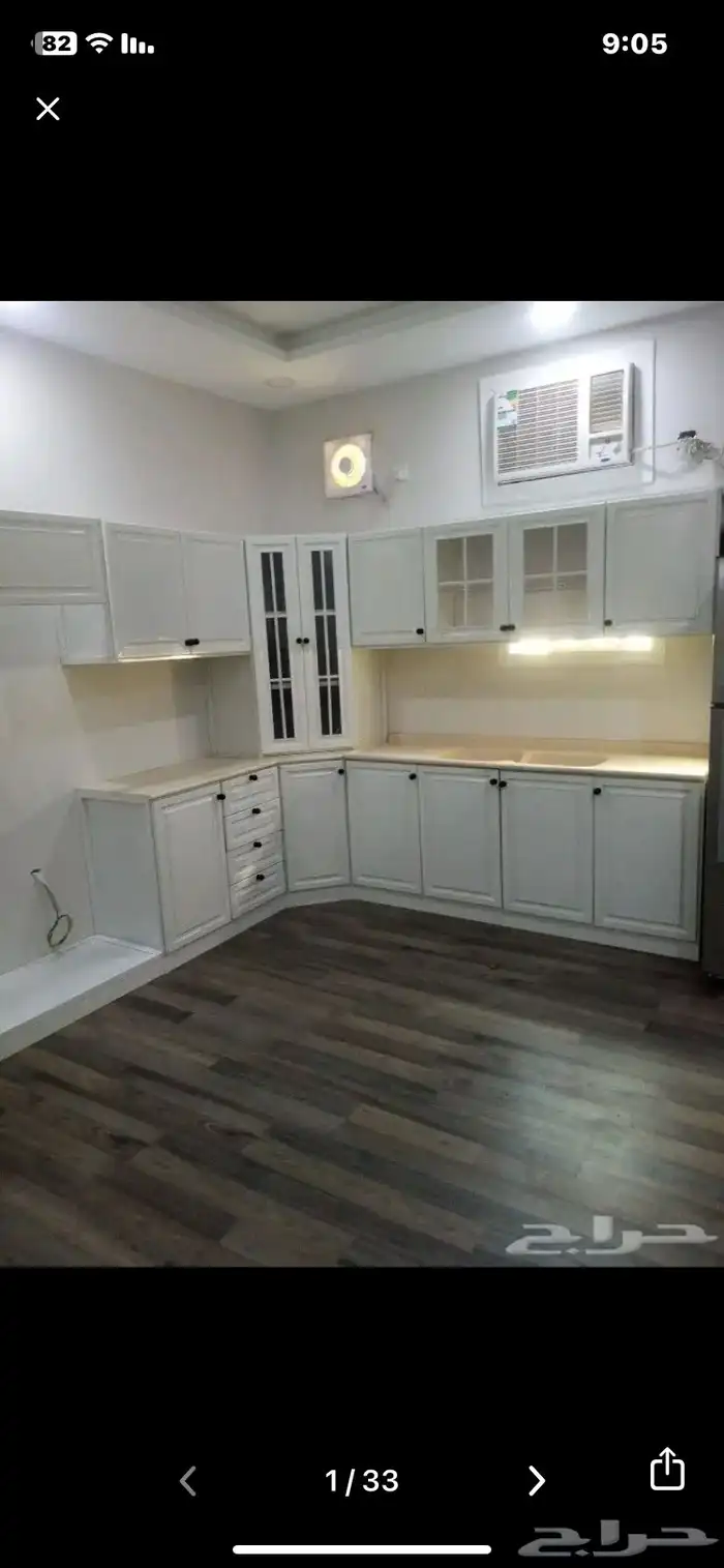 دولاب مطبخ صاج 7 مترجاهزمع دولاب بتوغاز سطحي ودولاب ميكرويف 8