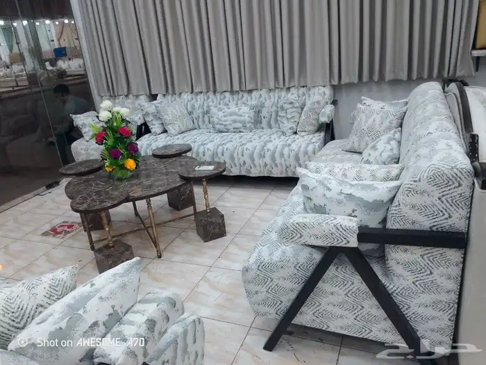 مفروشات الرياض  تفصيل جميع انواع الكنب والجلسات الارضي والست 4