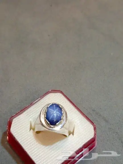 للبيع خاتم ياقوت ازرق نجمي 3