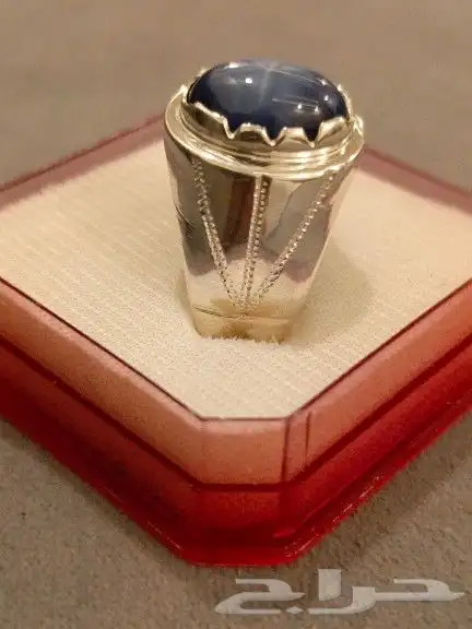 للبيع خاتم ياقوت ازرق نجمي 2