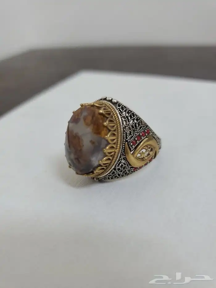 خواتم عقيق أصلي فضة تركية اصلي عيار 925 بيع مستعجل 13