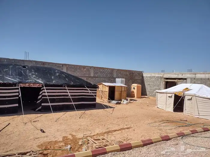 تجهيز مخيمات بيوت شعر ابيض جميع المقاسات ضد المطر وشمس 0