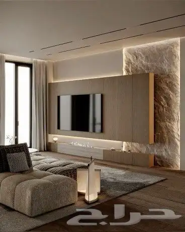 ديكورات خلفية شاشه بتصاميم حديث بديل الحجر صفائح 3