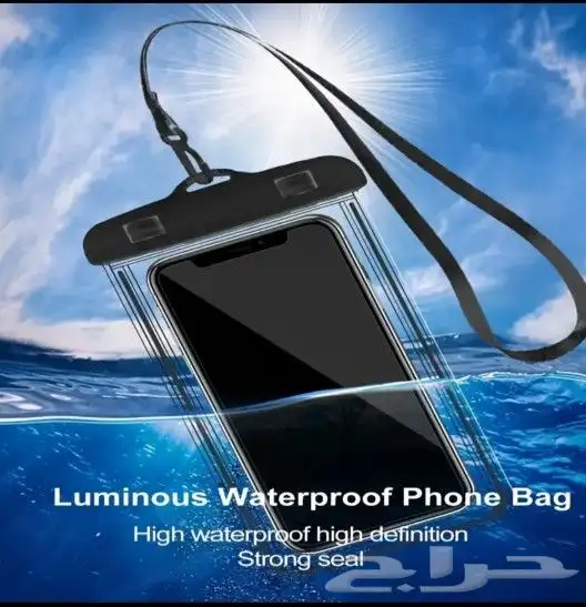 حقائب هاتف محمول شفافة مع حبل للعنق مقاومة للماء 5