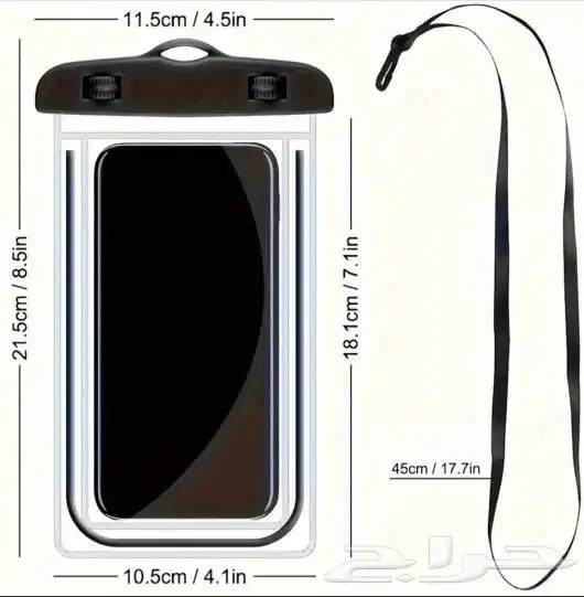 حقائب هاتف محمول شفافة مع حبل للعنق مقاومة للماء 2