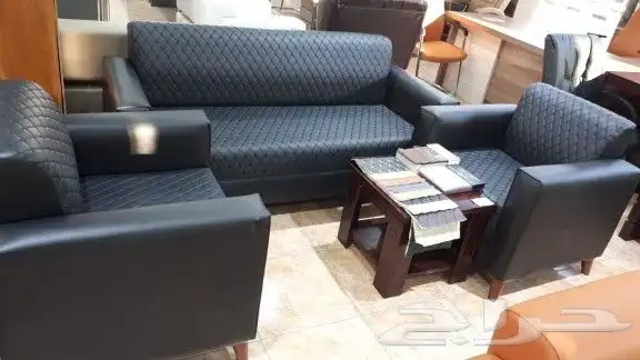 كنب مكتبي جلد امريكي و ايكيا و في تفصيل 8