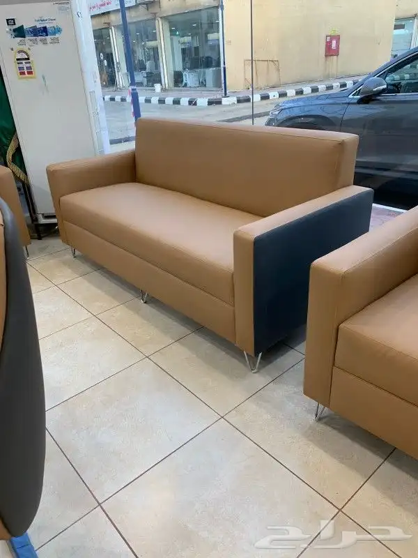 كنب مكتبي جلد امريكي و ايكيا و في تفصيل 7