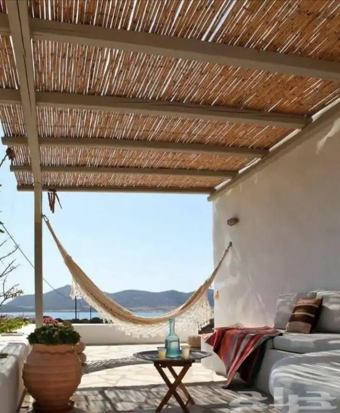 مظلات جلسات خيزران بأحدث التصاميم  مظلات الخيزران 0