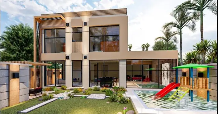 واجهات فلل مودرن  أناقة التصميم العصري 0