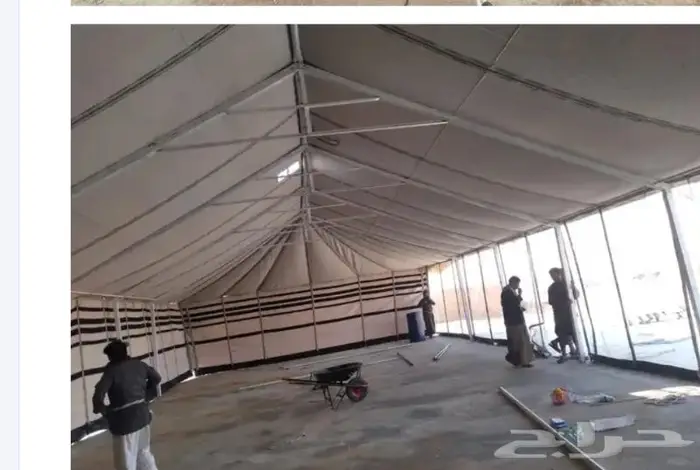 تجهيز مخيمات بيوت شعر أبيض تركي فرش مساند مراكي 6