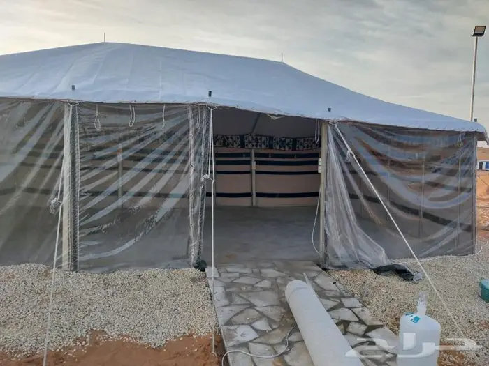 تجهيز مخيمات بيوت شعر أبيض تركي فرش مساند مراكي 3