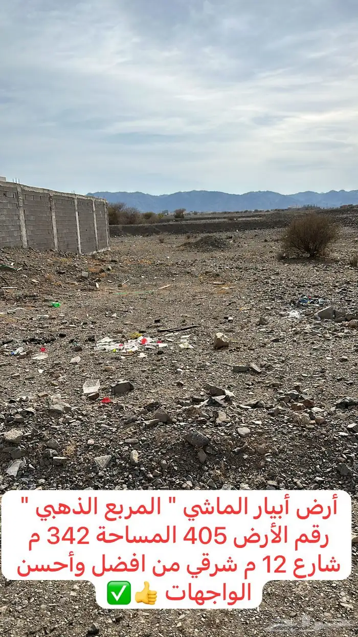 ارض ابيار الماشي شرقية من افضل الواجهات للبيع 1