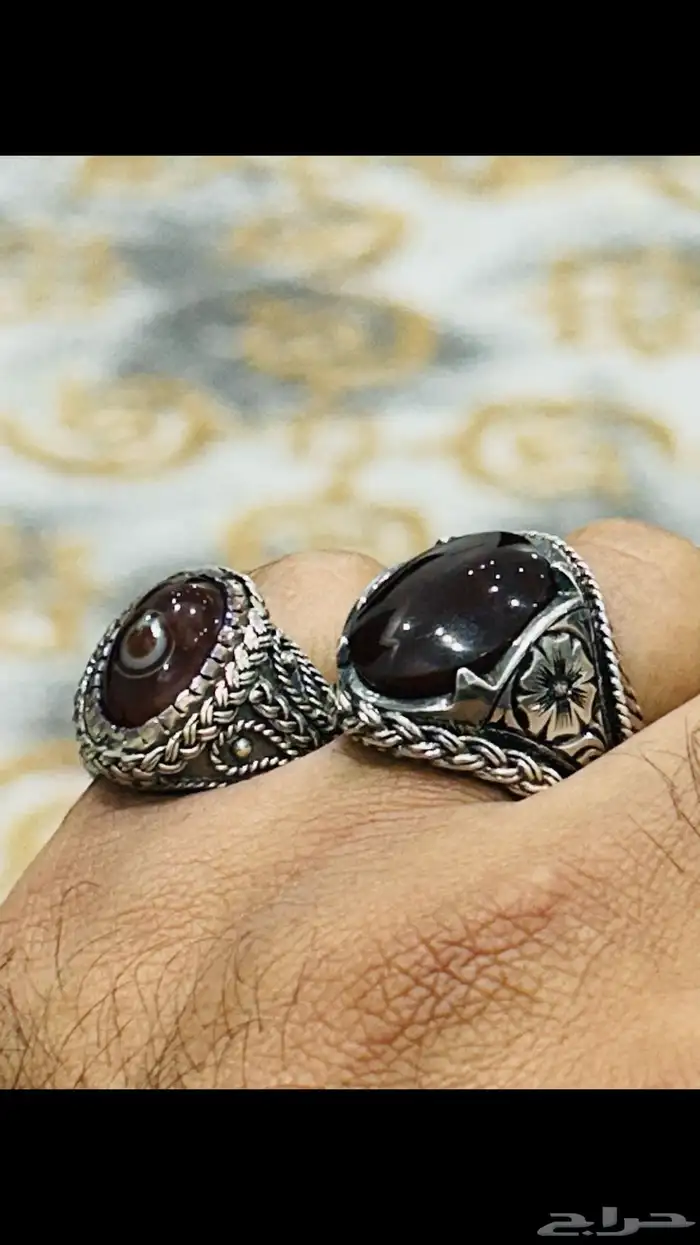 خواتم عقيق وفيروزات وسليمانيات للبيع جملة وتفريد 72