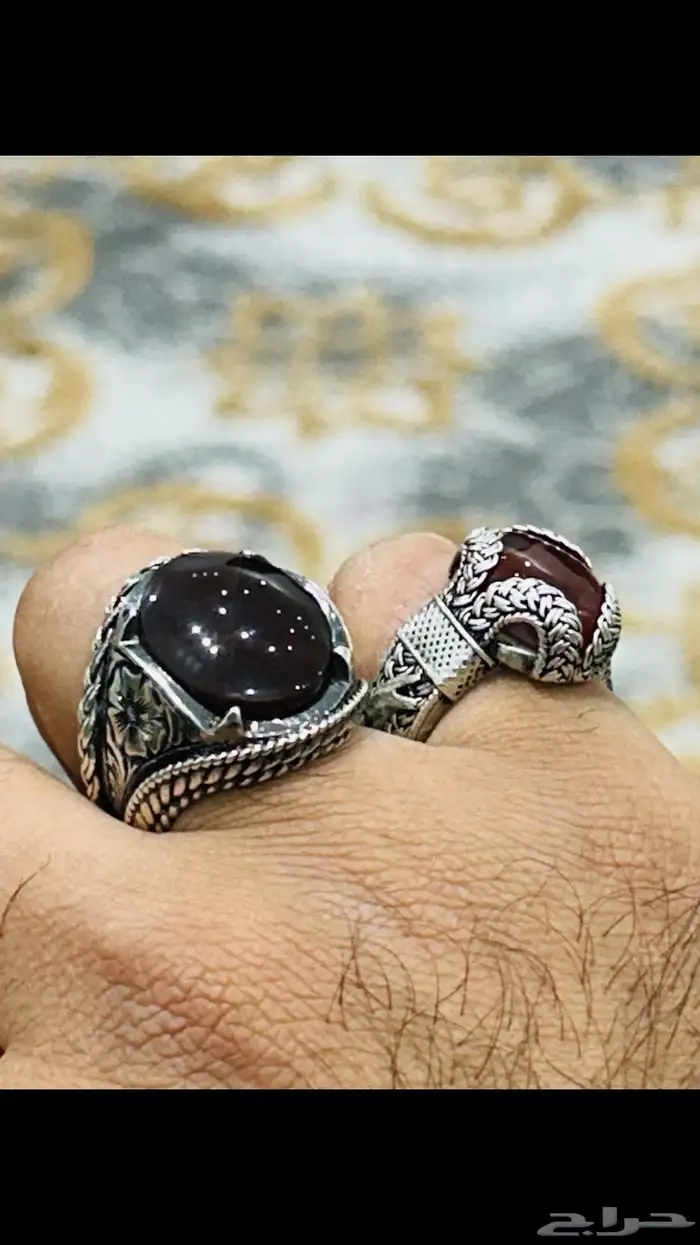 خواتم عقيق وفيروزات وسليمانيات للبيع جملة وتفريد 73