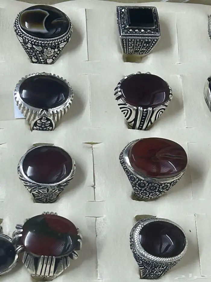 خواتم عقيق وفيروزات وسليمانيات للبيع جملة وتفريد 53