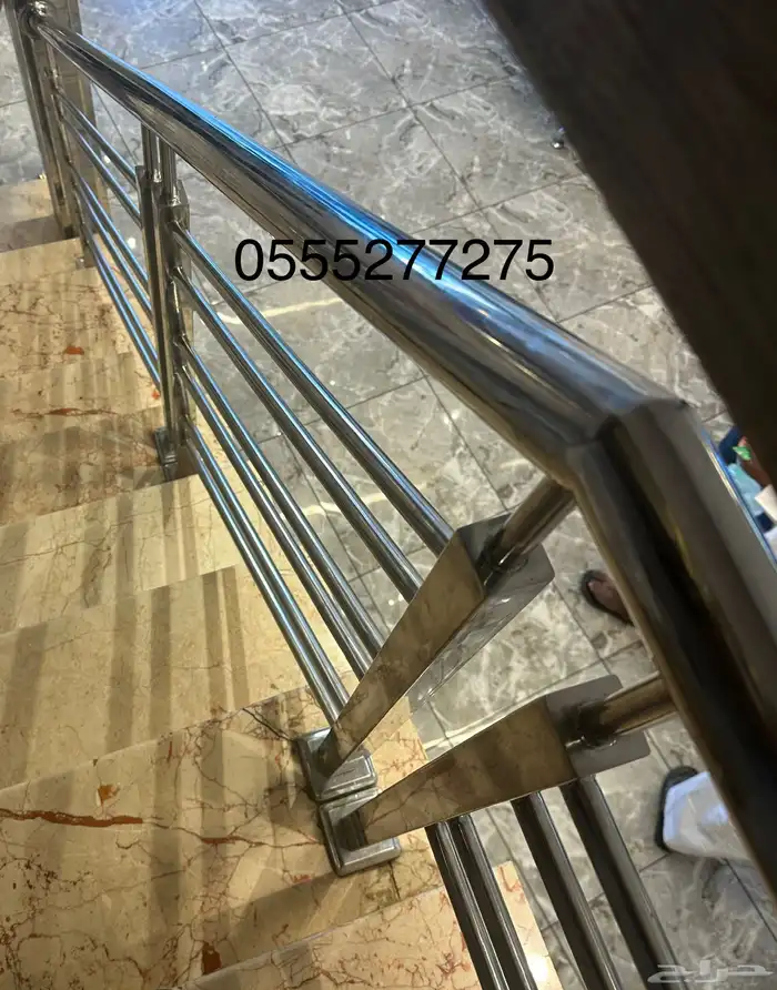 ورشة استنلس استيل دربزان درج حواجز شبابيك 61