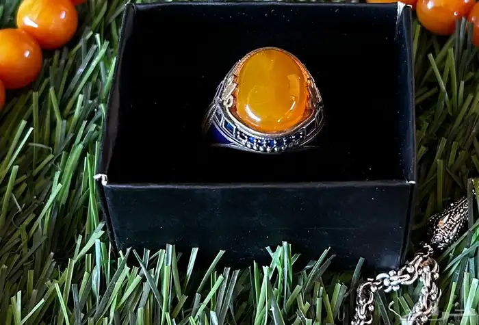 مسباح خاتم فضه سبحه خواتم أحجار كريمة إكسسوارات عقيق يمني 0