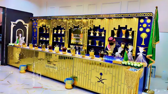 يوجد لدينا كنتر استقبال ملكي ركن ضيافة قهوجين صبابين 5